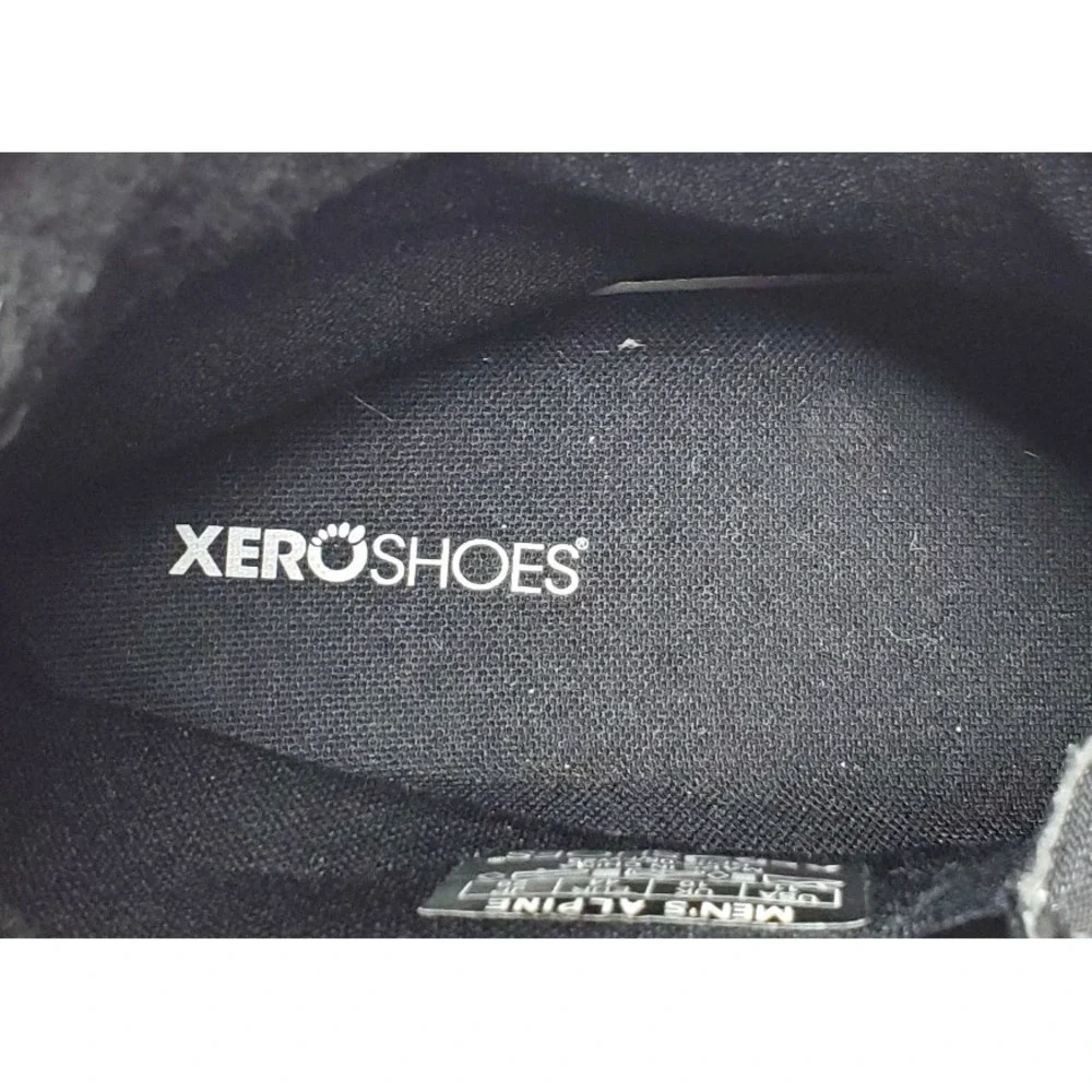 Xero Alpine Boots Mens 11 Black Waterproof Lace Up Minimalist Barefoot Shoes